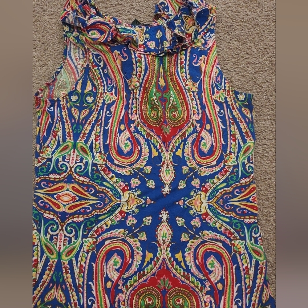 Womans Lauren ralph Lauren multi colored paisley print blouse - Picture 6 of 8